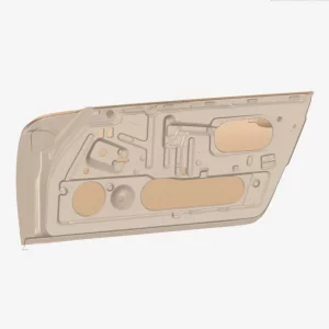 Reverse engineered CAD model of a car door for carbon fibre moulds manufacture