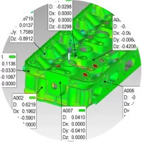 Deviation analysis of a cylinder head using 3d scanned data